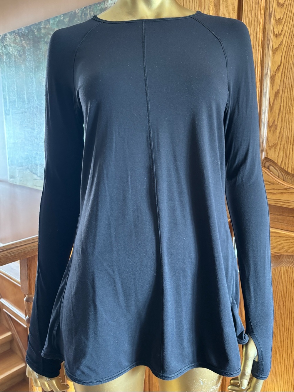 lululemon athletica Black Long-Sleeve Scoop Neck Top